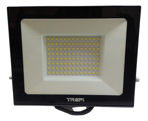 Proyector Led 100w Reflector 6500k Trefi Negro Blanco Frío