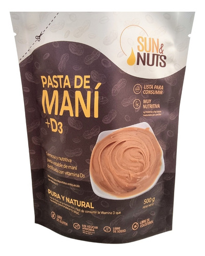 Imagen 1 de 6 de Pasta De Maní + D3 - Marca Sun & Nuts