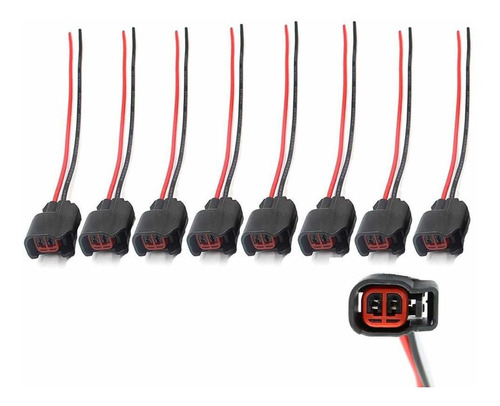 8 Unids Inyector De Combustible Conector Pigtail Alambre Ev6