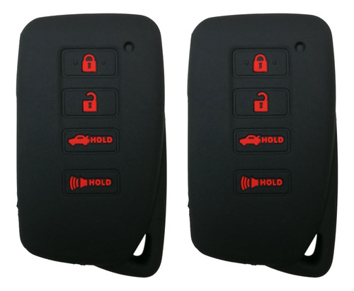 2 Unids De Goma 4 Botones Smart Key Fob Protector Completo F