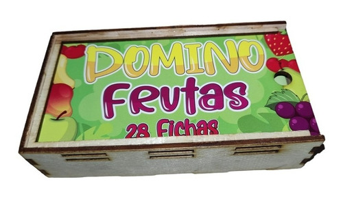 Domino Infantil De Madera Juego Didáctico Frutas