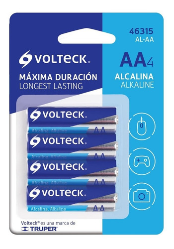 Imagen 2 de 4 de Pila Alcalina Aa Voltech 46315