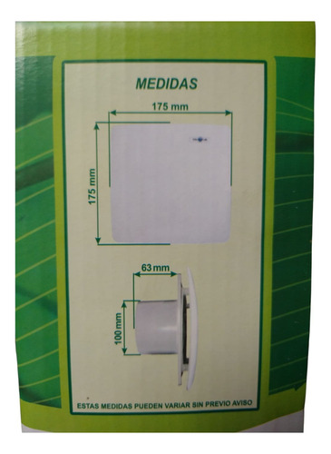 Extractor De Aire P/baño Ebp100 Perimetral Madeva 4 Caño110