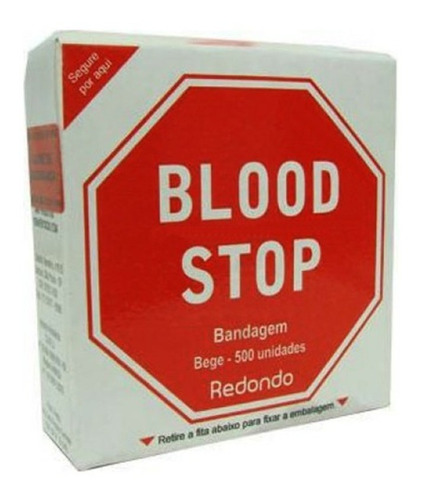 Curativo Blood Stop Redondo Pacote Com 500 Unidades