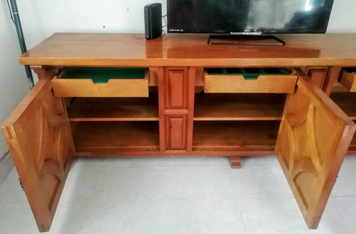 Elegante Bufetero, Bufetera, Trinchador De Madera Caoba. (Usado)