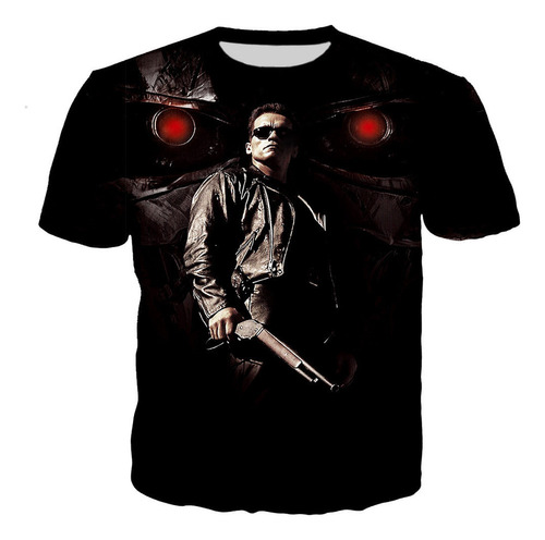 Camisetas Impresas En 3d De Terminator Arnold Schwarzenegger
