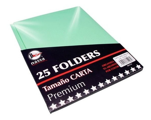 Folders/carpeta Tamaño Carta Color Azul 25 Pzs Nassa