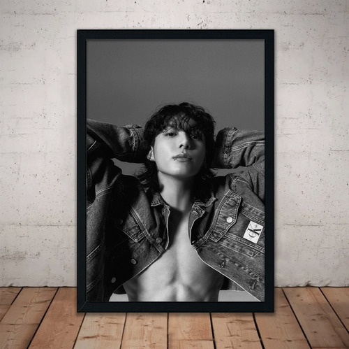 Cuadro Bts Kpop 51x36 Marco Madera Vidrio Poster Jimin Bts07