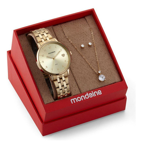 Kit Relógio Mondaine Feminino Analógico 53627lpmvde1k3