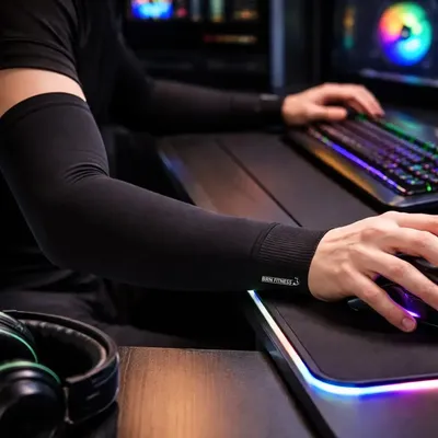 Manguito Gamer Alta Performance Speed Longo Fps Proteção Único Preto