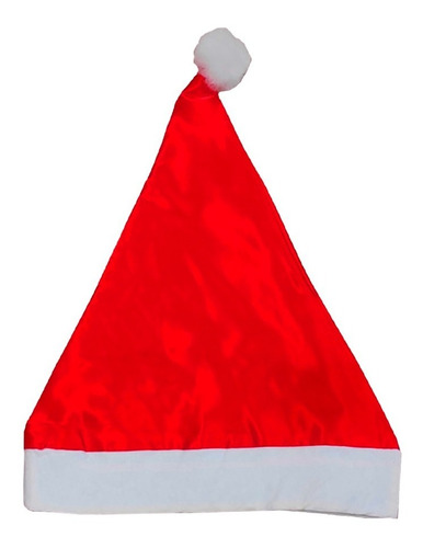 Gorro Navideño Papa Noel Santa Claus Tela Satín Razo