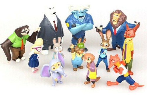 12pcs Zootopia Zootropolis Figura Modelo Juguete Regalo 8cm