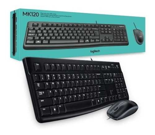 Teclado Y Mouse Logitech Desktop Mk120 Conexion Usb