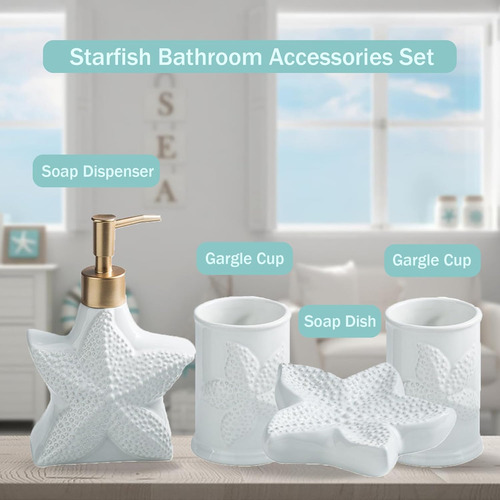 Juego De Accesorios De Baño, 4 Piezas, Juego De Encimera De