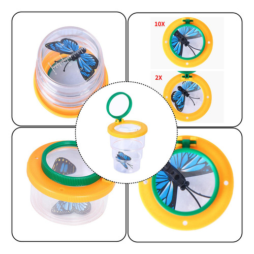 3 Paquete De 2-4 Lupas Para Insectos, Juguete 3 Piezas