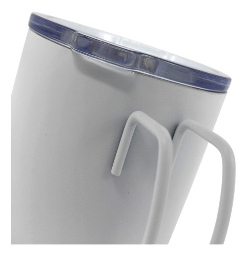 Taza Con Doble Pared De Acero Inoxidable De 375ml Color Plata