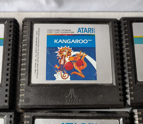 6 Video Juegos Atari 5200,qix,pacman,kangaroo,defender. (Usado)