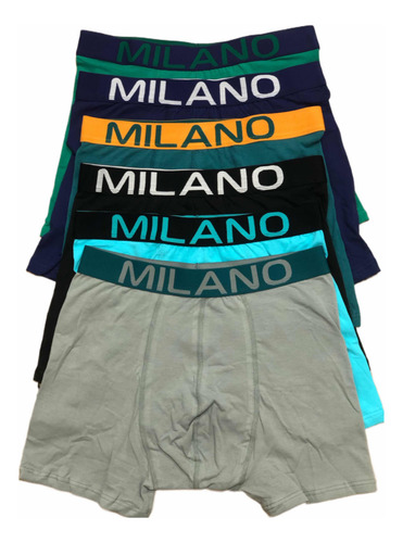 3 Boxer De Algodón Milano Para Hombre Colores Surtidos