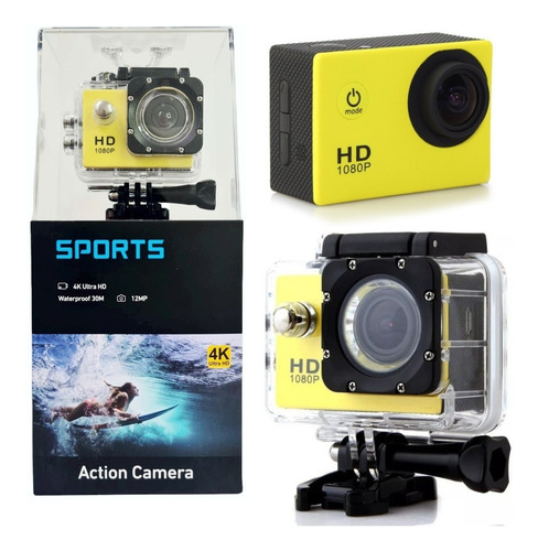 Cámara Deportiva Sumergible 30metros Sport Cam Hd 1080p 12mp