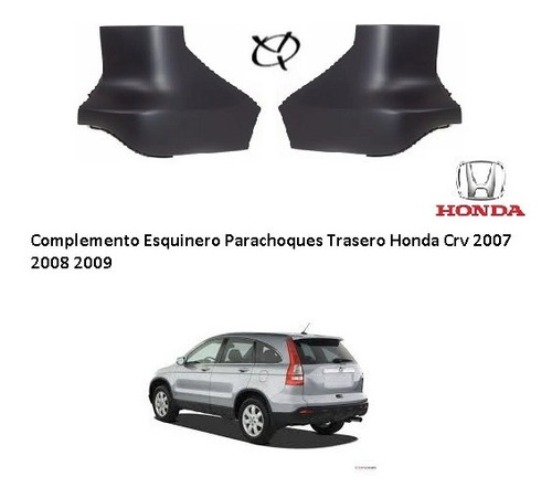 Complemento Esquinero Parachoques Trasero Honda Crv 2009