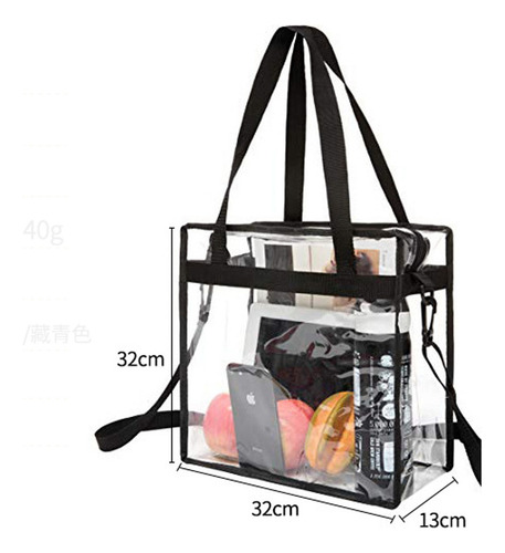 Bolsa De Hombro Transparente Con Correa Ajustable P/gimnasio