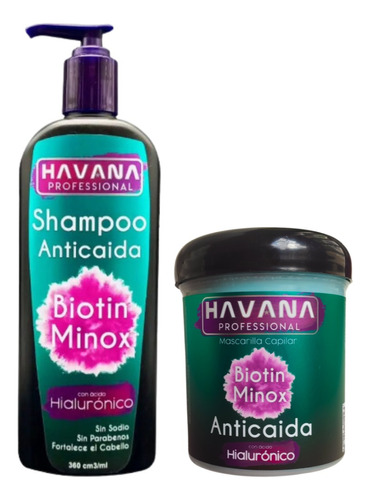 Kit Shampoo + Mascarilla Biotin Anticaida Havana Cosmetics