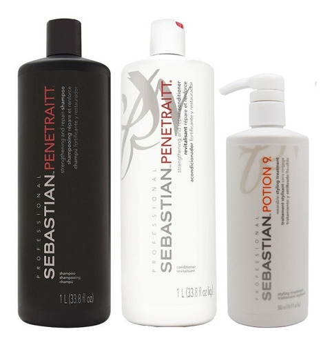 Shampoo 1000ml + Conditioner + Potion 9 Sebastian Penetraitt