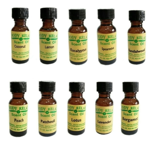 Kit 5 Aceites De Aroma Esencias Aromaticas Concentradas