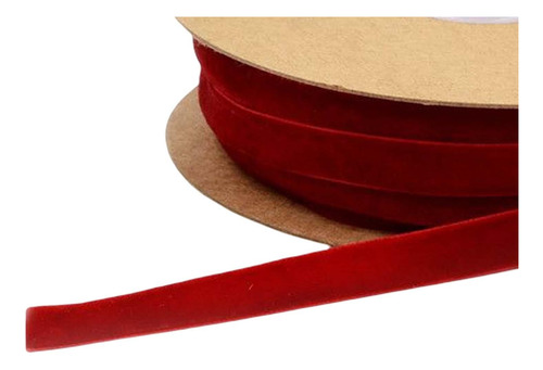 2 Cinta De Terciopelo De Una Sola Cara Decorativa Para Rojo
