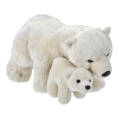 Mamá Y Bebé Oso Polar Peluche, Animal De Peluche, Jug...