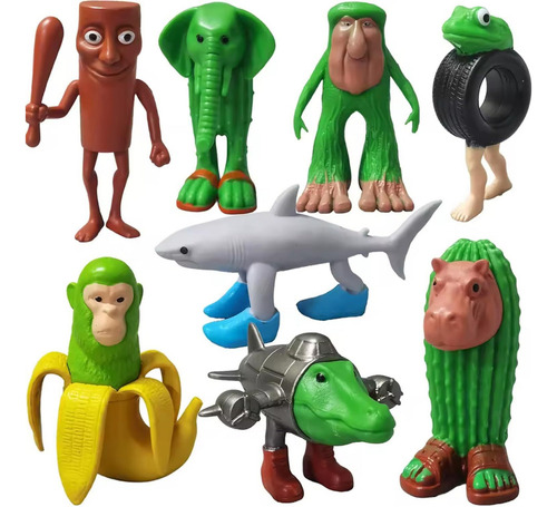 8 Pcs Figuras De Plástico Tralalero Tralala Brainrot Tung--