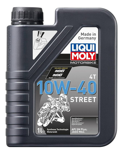 Aceite Para Moto Liqui Moly 10w40 Sintetico 1l. L46