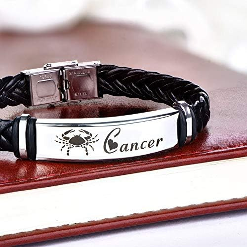 Starchenie Pulsera De Cuero De Cáncer Pulsera De Cuerda De M