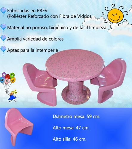 Mesa Para Niños Con 2 Sillones