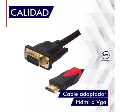 Cable Adaptador Hdmi A Vga 1.5 Metros Full Hd 1080p