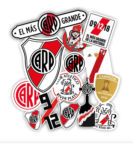 Calcos Stickers River Plate Millonario 3 Planchas 26 Calcos!