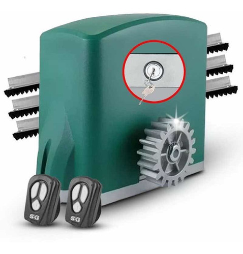 MOTOR PARA PORTON CORREDIZO 600KG SEG Solo CH600 USO RESIDENCIAL 1/3HP 220V