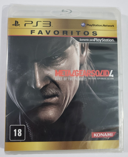 Metal Gear Solid 4 - Guns Of The Patriots - Ps3 (lacrado)