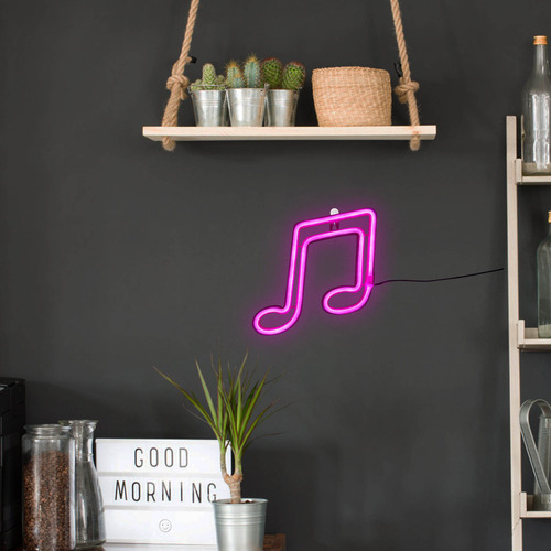 Ornamento Musical Note Neon Without