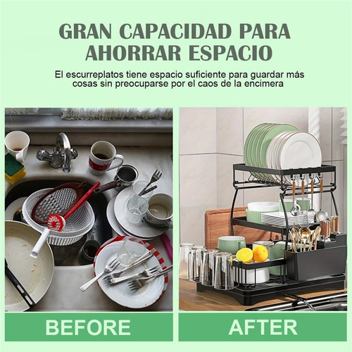 Escurridor Acero Inoxidable, Escurridor Platos De 3 Niveles