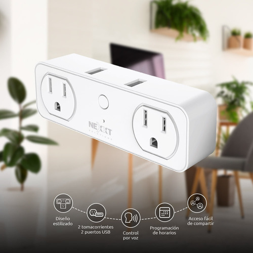 Multitoma Y Regulador Inteligente Nexxt Nhp-d610 + 2 Usb