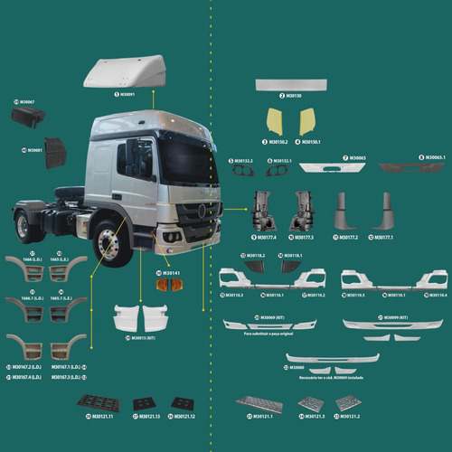 Tapa De Bateria P/ Mb Atego 2012 Importado Plast.inyectado