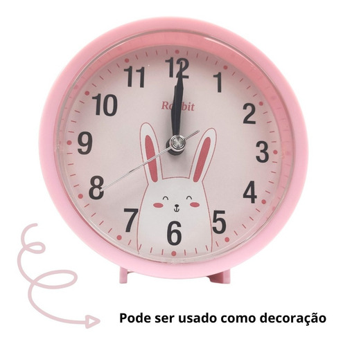 Imagem 6 de 7 de Relógio Despertador Analógico Estilo Antigo Infantil Alarme