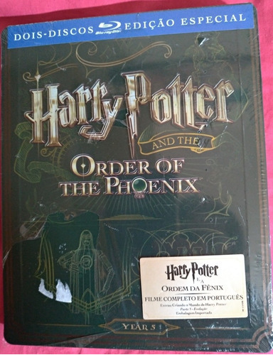 Steelbook Blu-ray Harry Potter E A Ordem Da Fênix