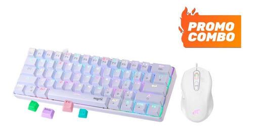 Combo Gamer Rgb Nscgz11 Teclado Mecanico,mouse Y Set Keycaps