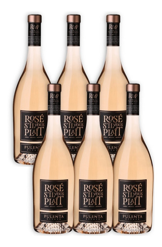 Rosé S'il Vous Plait Vino Merlot Caja X6u 750ml Mendoza