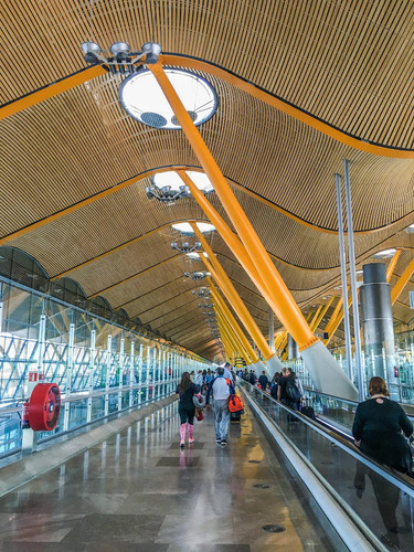Cuadro 93-aeropuerto De Madrid-baraj 20x32 C/marco De Madera