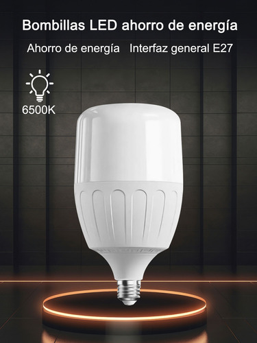100 Pack Foco De Alta Potencia 10w Luz Fría Led 6500k E27 Blanco Frío