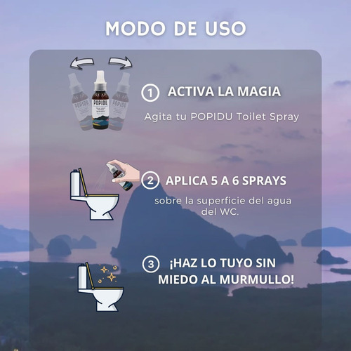 Imagen 2 de 7 de Popidu® 7 Pack Aromas Para Tu Hogar Toilet Spray 75 Ml C/u