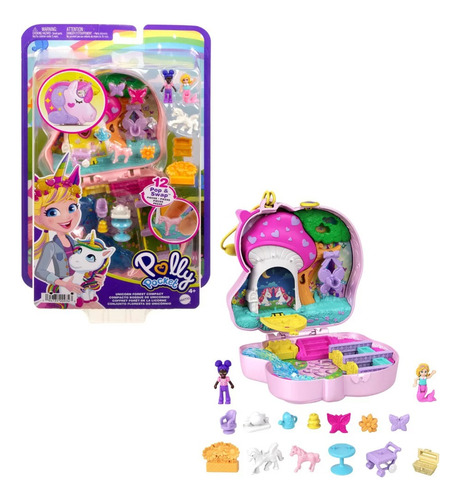 Polly Pocket Miniatura Unicorn Fantasy Tea Party Especial